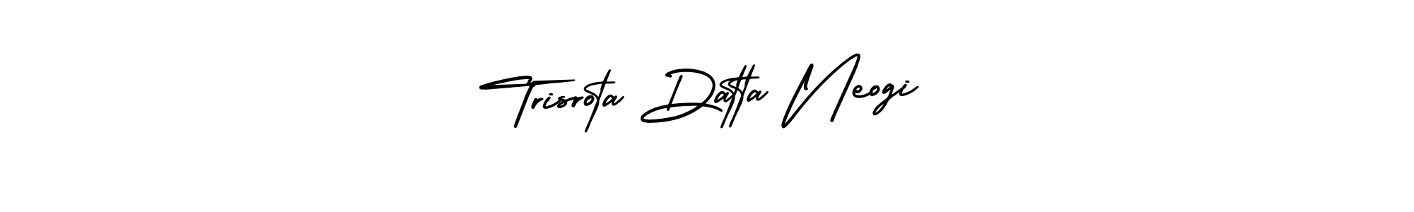 Make a beautiful signature design for name Trisrota Datta Neogi. With this signature (AmerikaSignatureDemo-Regular) style, you can create a handwritten signature for free. Trisrota Datta Neogi signature style 3 images and pictures png