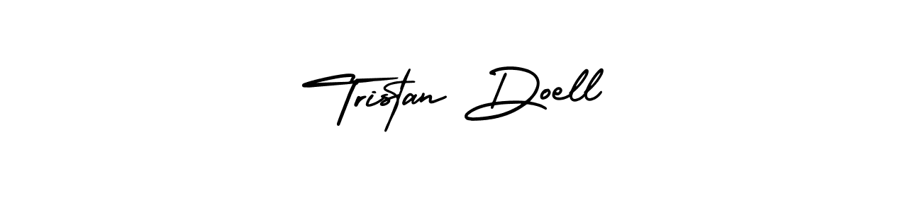 How to make Tristan Doell name signature. Use AmerikaSignatureDemo-Regular style for creating short signs online. This is the latest handwritten sign. Tristan Doell signature style 3 images and pictures png