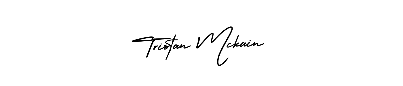 Best and Professional Signature Style for Tristan Mckain. AmerikaSignatureDemo-Regular Best Signature Style Collection. Tristan Mckain signature style 3 images and pictures png