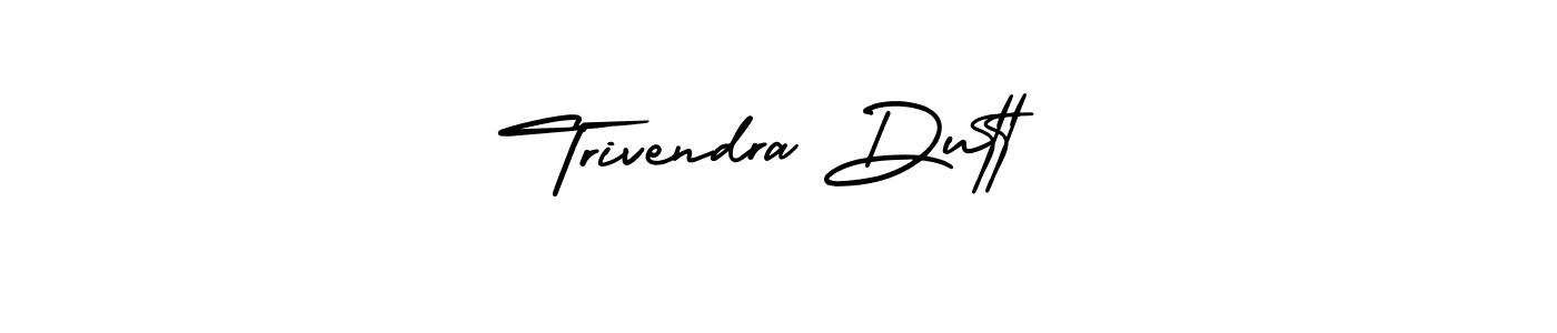 Similarly AmerikaSignatureDemo-Regular is the best handwritten signature design. Signature creator online .You can use it as an online autograph creator for name Trivendra Dutt. Trivendra Dutt signature style 3 images and pictures png