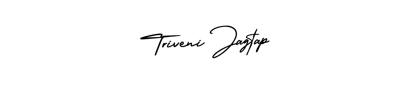 How to make Triveni Jagtap name signature. Use AmerikaSignatureDemo-Regular style for creating short signs online. This is the latest handwritten sign. Triveni Jagtap signature style 3 images and pictures png