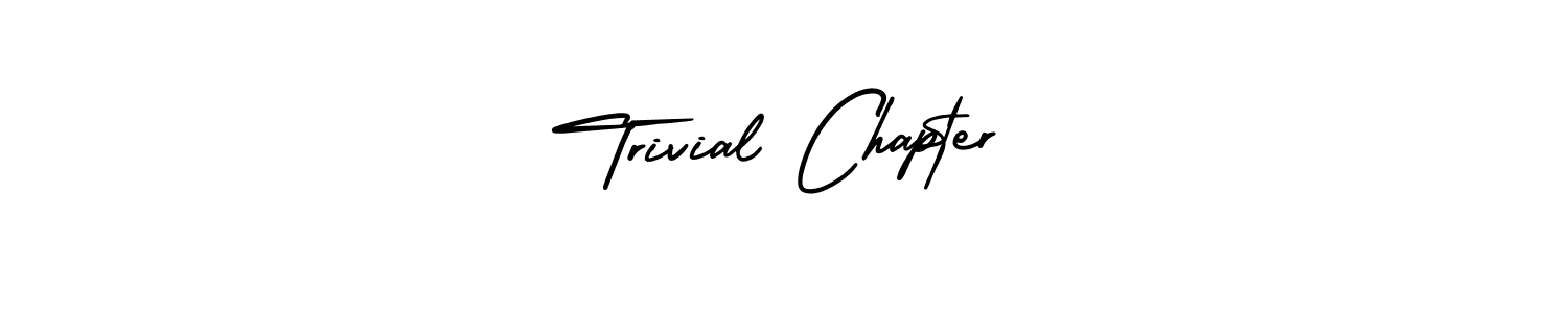 Similarly AmerikaSignatureDemo-Regular is the best handwritten signature design. Signature creator online .You can use it as an online autograph creator for name Trivial Chapter. Trivial Chapter signature style 3 images and pictures png