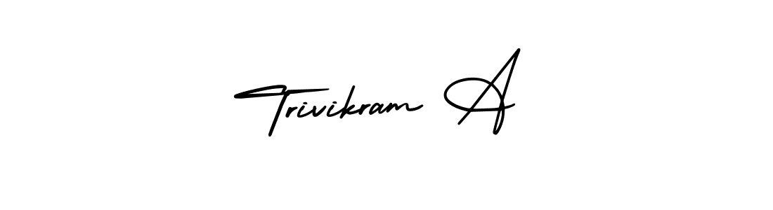 Also You can easily find your signature by using the search form. We will create Trivikram A name handwritten signature images for you free of cost using AmerikaSignatureDemo-Regular sign style. Trivikram A signature style 3 images and pictures png