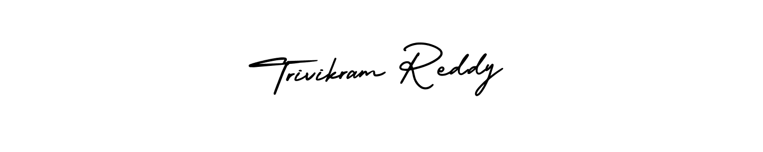 Use a signature maker to create a handwritten signature online. With this signature software, you can design (AmerikaSignatureDemo-Regular) your own signature for name Trivikram Reddy. Trivikram Reddy signature style 3 images and pictures png