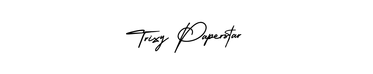 How to Draw Trixy Paperstar signature style? AmerikaSignatureDemo-Regular is a latest design signature styles for name Trixy Paperstar. Trixy Paperstar signature style 3 images and pictures png