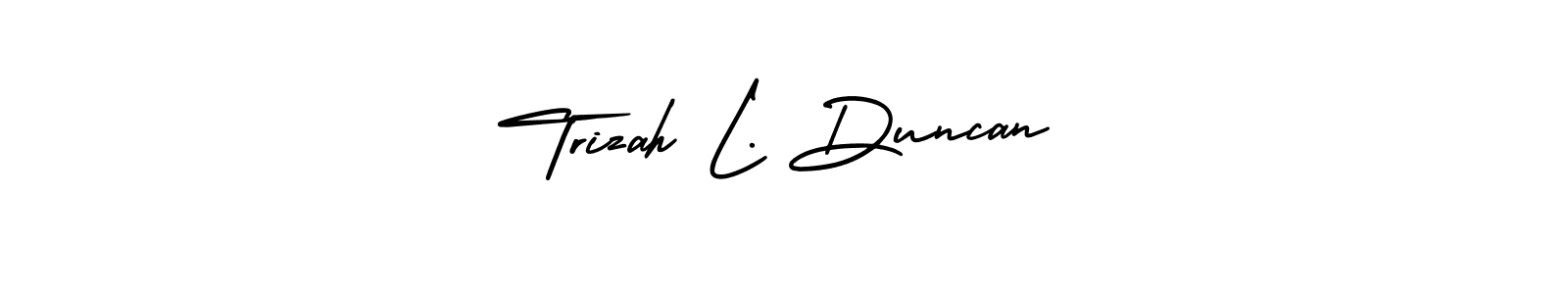 It looks lik you need a new signature style for name Trizah L. Duncan. Design unique handwritten (AmerikaSignatureDemo-Regular) signature with our free signature maker in just a few clicks. Trizah L. Duncan signature style 3 images and pictures png