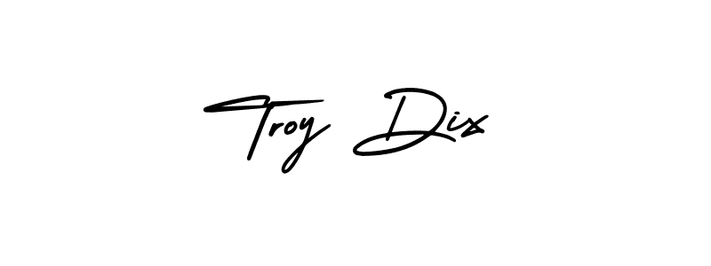 Use a signature maker to create a handwritten signature online. With this signature software, you can design (AmerikaSignatureDemo-Regular) your own signature for name Troy Dix. Troy Dix signature style 3 images and pictures png