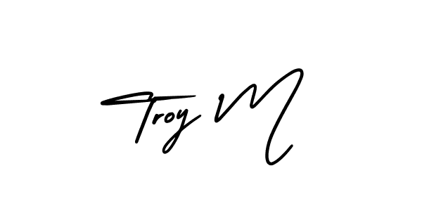 Best and Professional Signature Style for Troy M. AmerikaSignatureDemo-Regular Best Signature Style Collection. Troy M signature style 3 images and pictures png