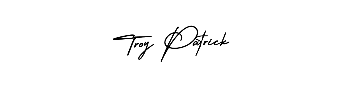 Make a beautiful signature design for name Troy Patrick. With this signature (AmerikaSignatureDemo-Regular) style, you can create a handwritten signature for free. Troy Patrick signature style 3 images and pictures png