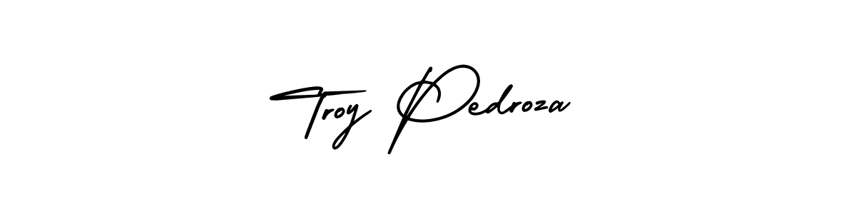 Design your own signature with our free online signature maker. With this signature software, you can create a handwritten (AmerikaSignatureDemo-Regular) signature for name Troy Pedroza. Troy Pedroza signature style 3 images and pictures png