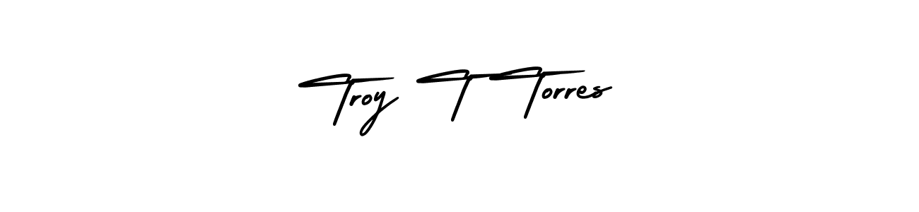 Similarly AmerikaSignatureDemo-Regular is the best handwritten signature design. Signature creator online .You can use it as an online autograph creator for name Troy T Torres. Troy T Torres signature style 3 images and pictures png