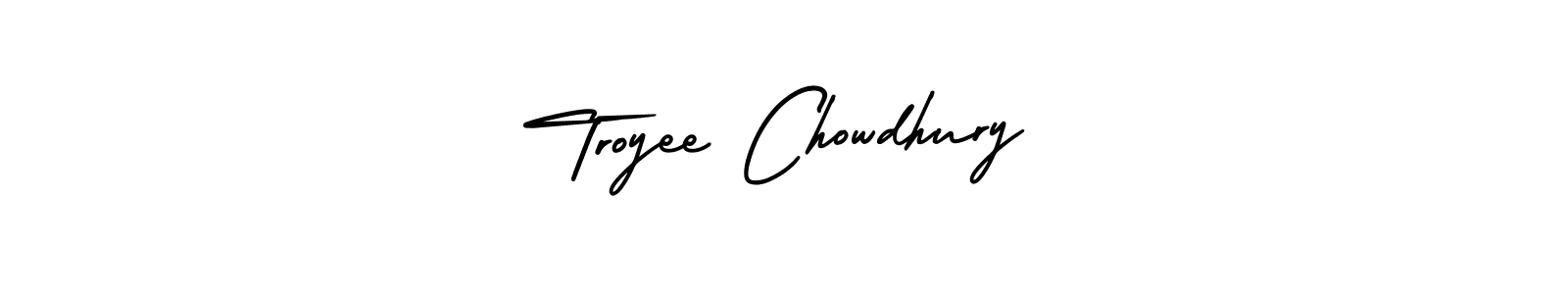 Also You can easily find your signature by using the search form. We will create Troyee Chowdhury name handwritten signature images for you free of cost using AmerikaSignatureDemo-Regular sign style. Troyee Chowdhury signature style 3 images and pictures png