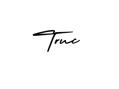 It looks lik you need a new signature style for name Truc. Design unique handwritten (AmerikaSignatureDemo-Regular) signature with our free signature maker in just a few clicks. Truc signature style 3 images and pictures png