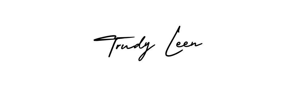 Use a signature maker to create a handwritten signature online. With this signature software, you can design (AmerikaSignatureDemo-Regular) your own signature for name Trudy Leen. Trudy Leen signature style 3 images and pictures png