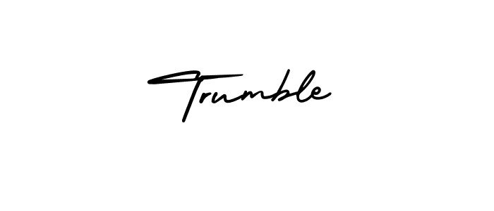 It looks lik you need a new signature style for name Trumble. Design unique handwritten (AmerikaSignatureDemo-Regular) signature with our free signature maker in just a few clicks. Trumble signature style 3 images and pictures png