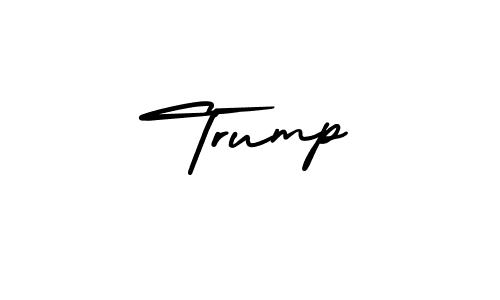 How to make Trump name signature. Use AmerikaSignatureDemo-Regular style for creating short signs online. This is the latest handwritten sign. Trump signature style 3 images and pictures png