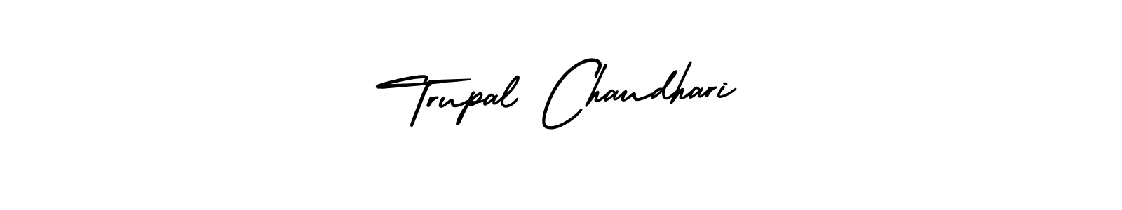 if you are searching for the best signature style for your name Trupal Chaudhari. so please give up your signature search. here we have designed multiple signature styles  using AmerikaSignatureDemo-Regular. Trupal Chaudhari signature style 3 images and pictures png