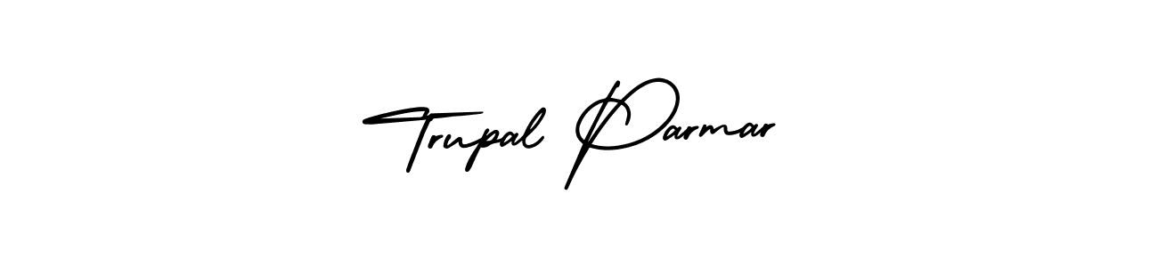 Similarly AmerikaSignatureDemo-Regular is the best handwritten signature design. Signature creator online .You can use it as an online autograph creator for name Trupal Parmar. Trupal Parmar signature style 3 images and pictures png