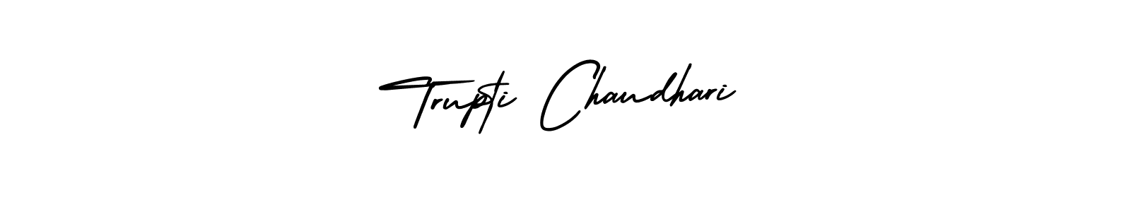 Design your own signature with our free online signature maker. With this signature software, you can create a handwritten (AmerikaSignatureDemo-Regular) signature for name Trupti Chaudhari. Trupti Chaudhari signature style 3 images and pictures png
