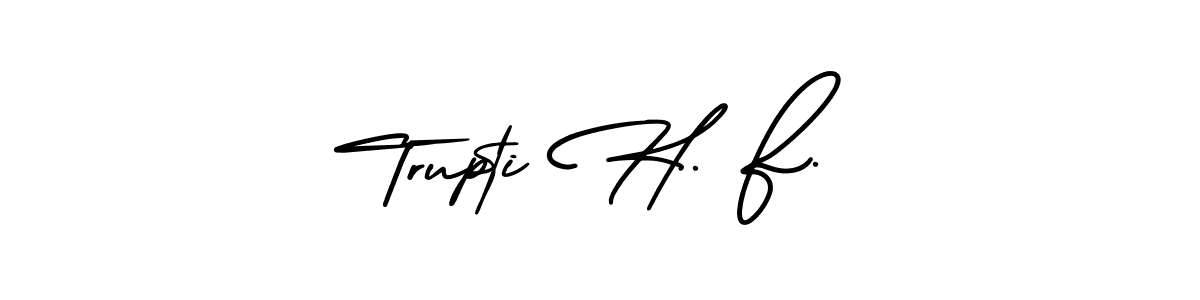 Make a beautiful signature design for name Trupti H. F.. Use this online signature maker to create a handwritten signature for free. Trupti H. F. signature style 3 images and pictures png