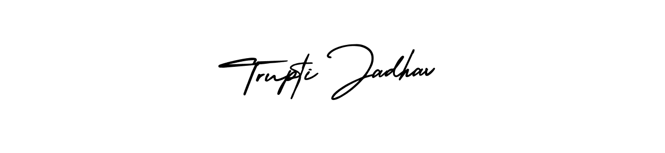 How to make Trupti Jadhav name signature. Use AmerikaSignatureDemo-Regular style for creating short signs online. This is the latest handwritten sign. Trupti Jadhav signature style 3 images and pictures png