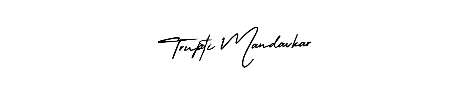 Also You can easily find your signature by using the search form. We will create Trupti Mandavkar name handwritten signature images for you free of cost using AmerikaSignatureDemo-Regular sign style. Trupti Mandavkar signature style 3 images and pictures png