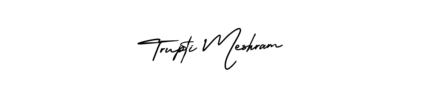 This is the best signature style for the Trupti Meshram name. Also you like these signature font (AmerikaSignatureDemo-Regular). Mix name signature. Trupti Meshram signature style 3 images and pictures png