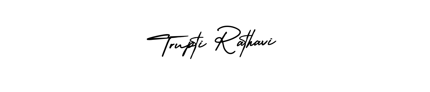 AmerikaSignatureDemo-Regular is a professional signature style that is perfect for those who want to add a touch of class to their signature. It is also a great choice for those who want to make their signature more unique. Get Trupti Rathavi name to fancy signature for free. Trupti Rathavi signature style 3 images and pictures png