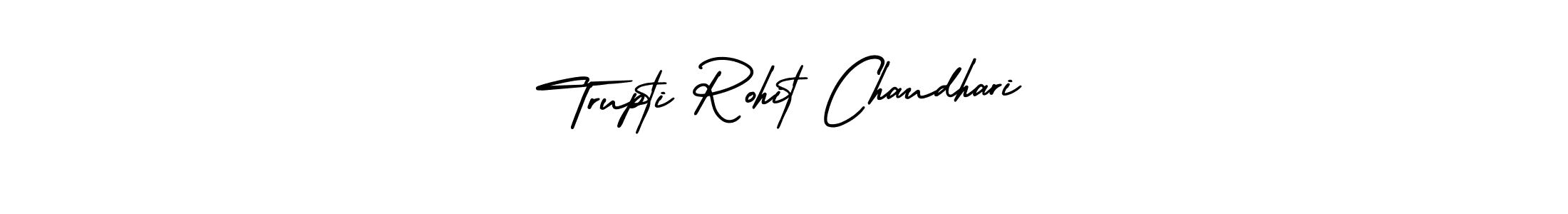 How to make Trupti Rohit Chaudhari name signature. Use AmerikaSignatureDemo-Regular style for creating short signs online. This is the latest handwritten sign. Trupti Rohit Chaudhari signature style 3 images and pictures png