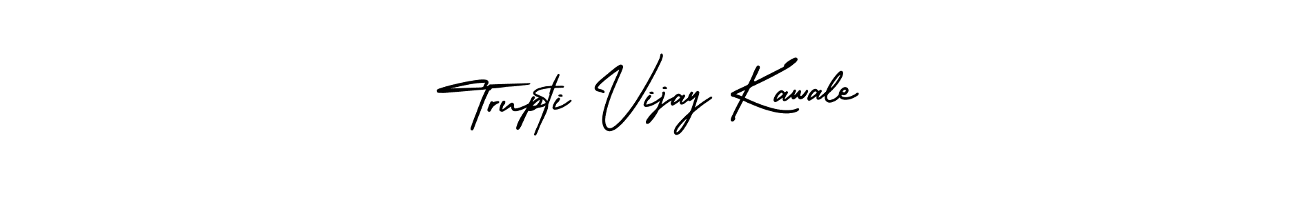 This is the best signature style for the Trupti Vijay Kawale name. Also you like these signature font (AmerikaSignatureDemo-Regular). Mix name signature. Trupti Vijay Kawale signature style 3 images and pictures png