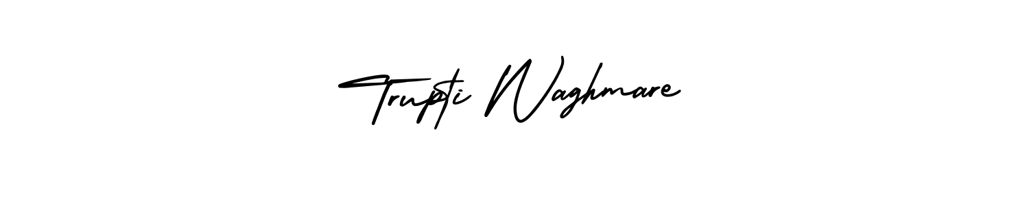 Also You can easily find your signature by using the search form. We will create Trupti Waghmare name handwritten signature images for you free of cost using AmerikaSignatureDemo-Regular sign style. Trupti Waghmare signature style 3 images and pictures png