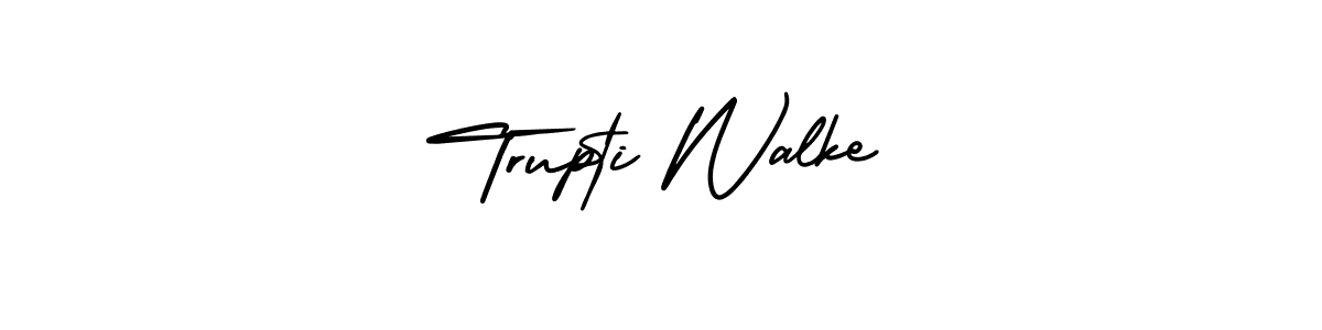 Make a beautiful signature design for name Trupti Walke. With this signature (AmerikaSignatureDemo-Regular) style, you can create a handwritten signature for free. Trupti Walke signature style 3 images and pictures png