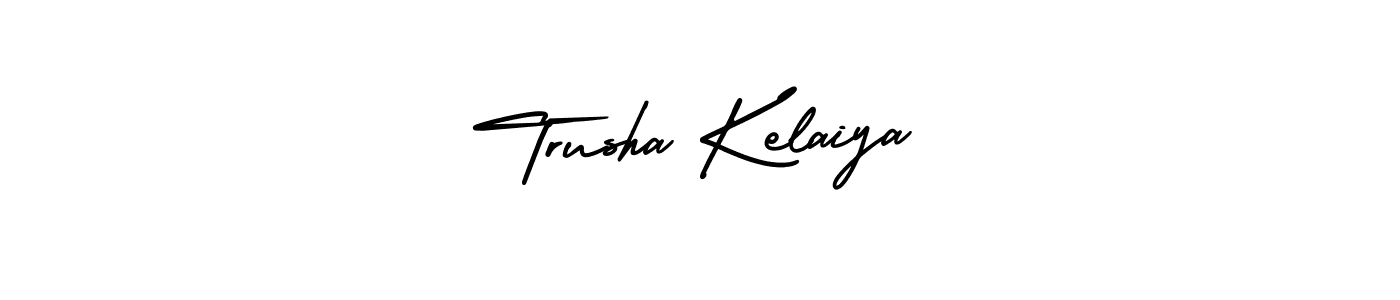 How to Draw Trusha Kelaiya signature style? AmerikaSignatureDemo-Regular is a latest design signature styles for name Trusha Kelaiya. Trusha Kelaiya signature style 3 images and pictures png