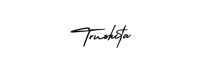 Best and Professional Signature Style for Trushita. AmerikaSignatureDemo-Regular Best Signature Style Collection. Trushita signature style 3 images and pictures png