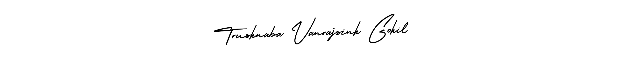 Make a beautiful signature design for name Trushnaba Vanrajsinh Gohil. Use this online signature maker to create a handwritten signature for free. Trushnaba Vanrajsinh Gohil signature style 3 images and pictures png
