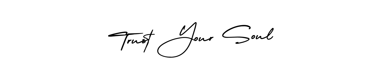 Check out images of Autograph of Trust Your Soul name. Actor Trust Your Soul Signature Style. AmerikaSignatureDemo-Regular is a professional sign style online. Trust Your Soul signature style 3 images and pictures png