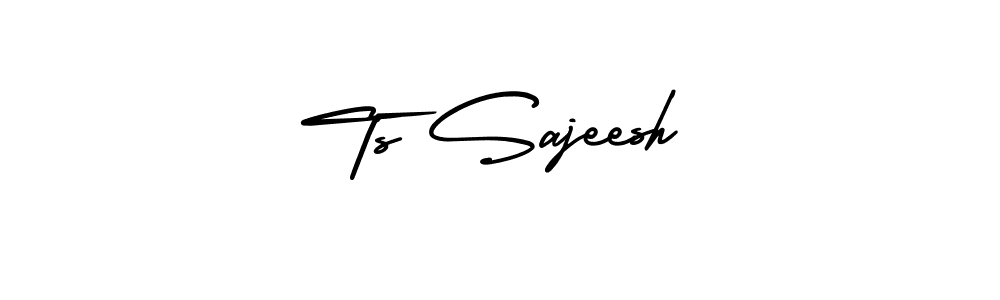 Best and Professional Signature Style for Ts Sajeesh. AmerikaSignatureDemo-Regular Best Signature Style Collection. Ts Sajeesh signature style 3 images and pictures png