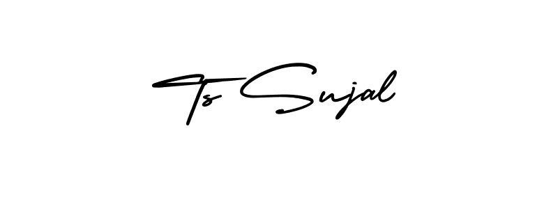 How to make Ts Sujal signature? AmerikaSignatureDemo-Regular is a professional autograph style. Create handwritten signature for Ts Sujal name. Ts Sujal signature style 3 images and pictures png