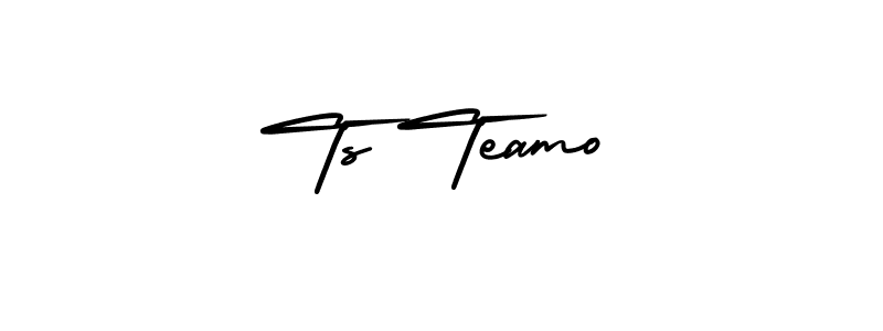 It looks lik you need a new signature style for name Ts Teamo. Design unique handwritten (AmerikaSignatureDemo-Regular) signature with our free signature maker in just a few clicks. Ts Teamo signature style 3 images and pictures png