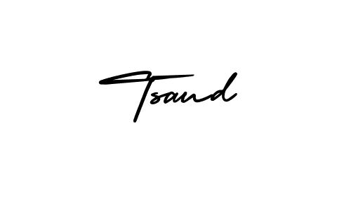 The best way (AmerikaSignatureDemo-Regular) to make a short signature is to pick only two or three words in your name. The name Tsaud include a total of six letters. For converting this name. Tsaud signature style 3 images and pictures png