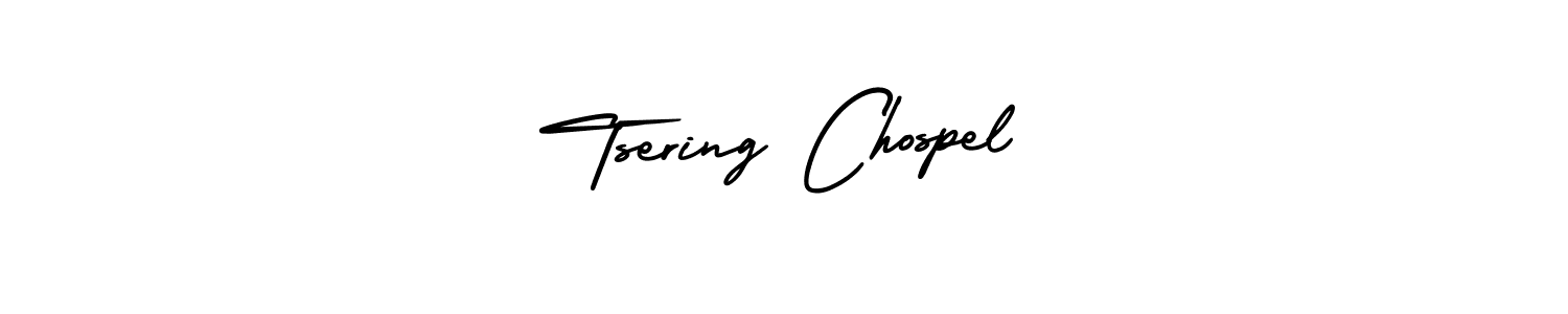 if you are searching for the best signature style for your name Tsering Chospel. so please give up your signature search. here we have designed multiple signature styles  using AmerikaSignatureDemo-Regular. Tsering Chospel signature style 3 images and pictures png