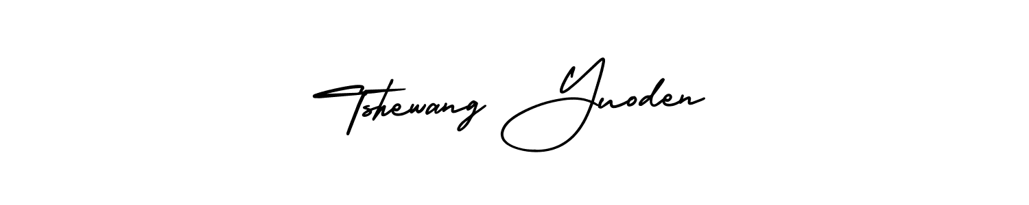 How to make Tshewang Yuoden signature? AmerikaSignatureDemo-Regular is a professional autograph style. Create handwritten signature for Tshewang Yuoden name. Tshewang Yuoden signature style 3 images and pictures png