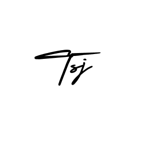 Make a beautiful signature design for name Tsj. With this signature (AmerikaSignatureDemo-Regular) style, you can create a handwritten signature for free. Tsj signature style 3 images and pictures png