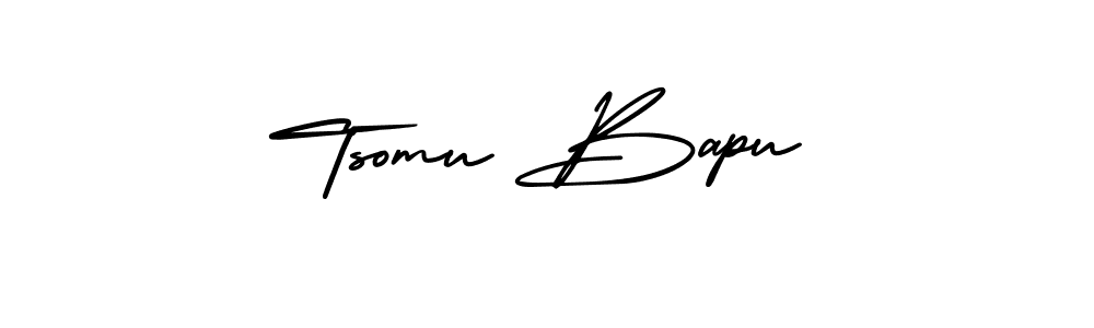 Make a beautiful signature design for name Tsomu Bapu. With this signature (AmerikaSignatureDemo-Regular) style, you can create a handwritten signature for free. Tsomu Bapu signature style 3 images and pictures png