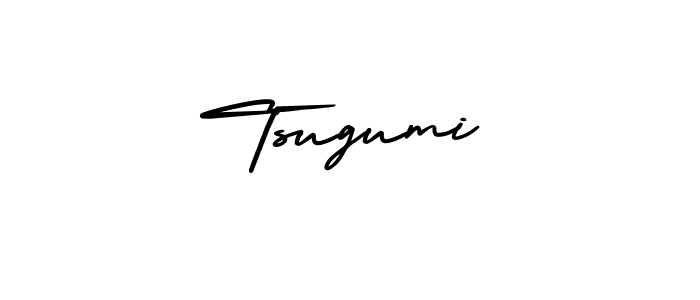 Tsugumi stylish signature style. Best Handwritten Sign (AmerikaSignatureDemo-Regular) for my name. Handwritten Signature Collection Ideas for my name Tsugumi. Tsugumi signature style 3 images and pictures png
