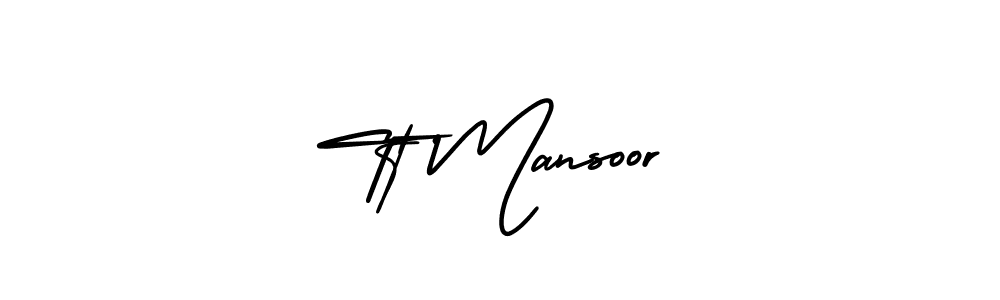 Tt Mansoor stylish signature style. Best Handwritten Sign (AmerikaSignatureDemo-Regular) for my name. Handwritten Signature Collection Ideas for my name Tt Mansoor. Tt Mansoor signature style 3 images and pictures png