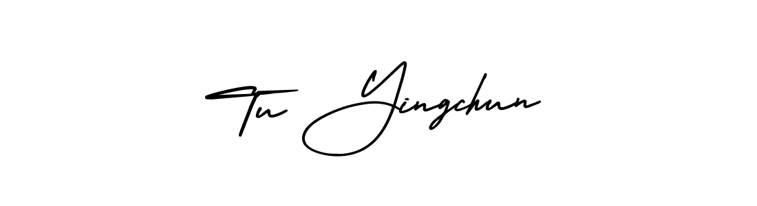This is the best signature style for the Tu Yingchun name. Also you like these signature font (AmerikaSignatureDemo-Regular). Mix name signature. Tu Yingchun signature style 3 images and pictures png