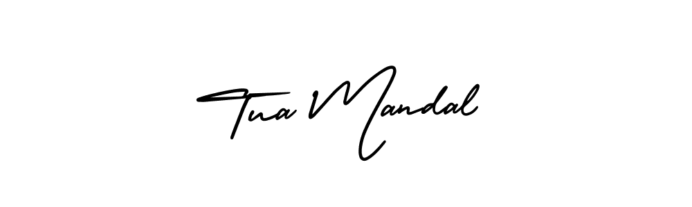 It looks lik you need a new signature style for name Tua Mandal. Design unique handwritten (AmerikaSignatureDemo-Regular) signature with our free signature maker in just a few clicks. Tua Mandal signature style 3 images and pictures png