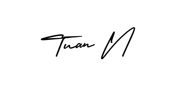 Also You can easily find your signature by using the search form. We will create Tuan N name handwritten signature images for you free of cost using AmerikaSignatureDemo-Regular sign style. Tuan N signature style 3 images and pictures png