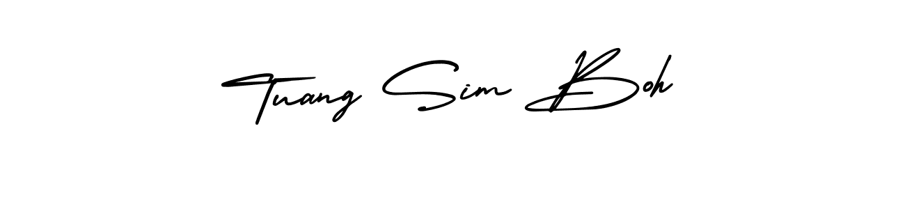 Also You can easily find your signature by using the search form. We will create Tuang Sim Boh name handwritten signature images for you free of cost using AmerikaSignatureDemo-Regular sign style. Tuang Sim Boh signature style 3 images and pictures png